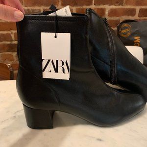 Never been worn black Zara booties